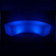 LED Glow Curved Bench