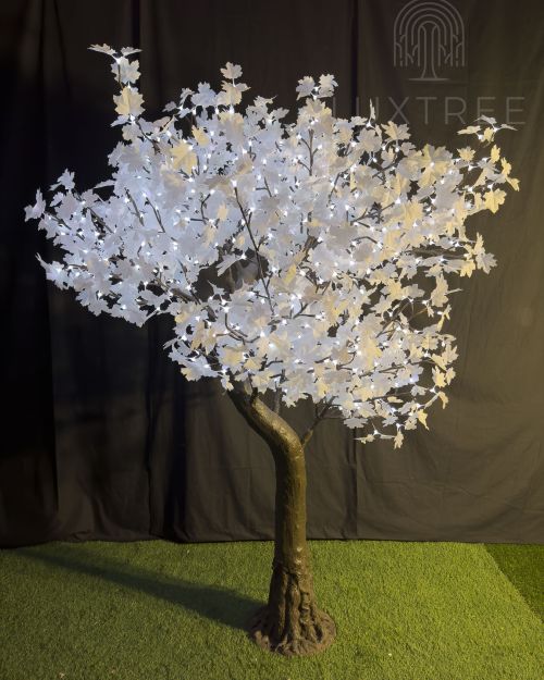 2m White Leaf LED Maple Tree