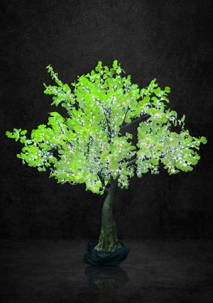 2.9m Green Leaf LED Ginkgo Tree