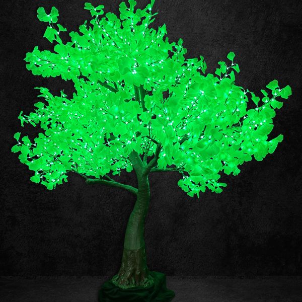 2.9m Green Leaf LED Ginkgo Tree