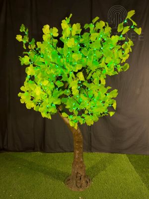 2m LED Green Leaf Ginkgo Tree