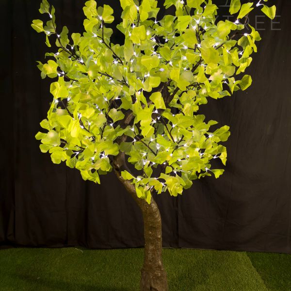 2m LED Green Leaf Ginkgo Tree